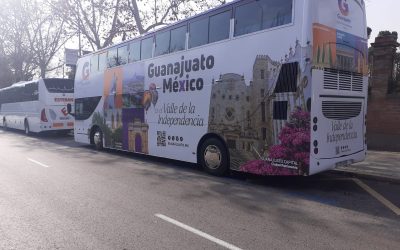 Promoción Guanajuato en autobús como valla exterior premium